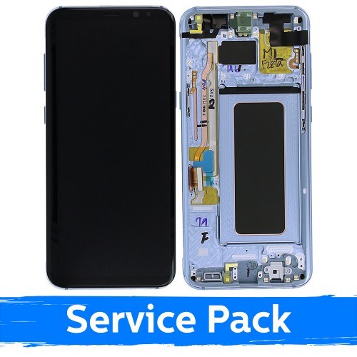 LCD дисплей для Samsung G955 S8 Plus с рамкой / коралловый синий / (Service Pack)