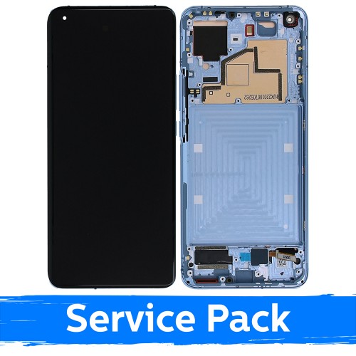LCD ekranas suderinamas su Xiaomi Mi 11 5G su rėmeliu / Horizon Blue / (Service Pack)