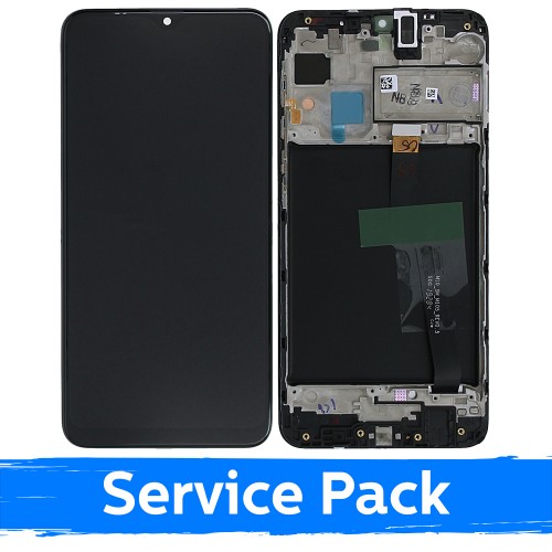 LCD дисплей для Samsung M105 M10 чёрный с рамкой (Service Pack)