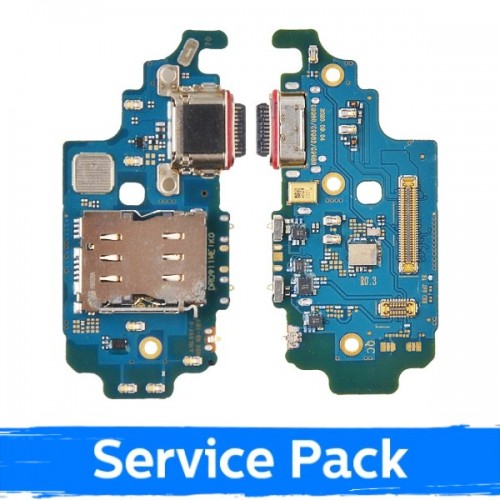 Įkrovimo jungtis skirta Samsung G998 S21 Ultra su lankstiu kabeliu / Plata (Service Pack)
