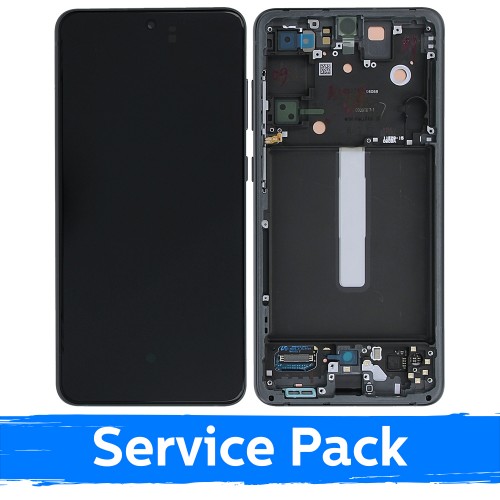 LCD ekranas skirtas Samsung G990 S21 FE 5G su rėmeliu / Graphite / (Service Pack)