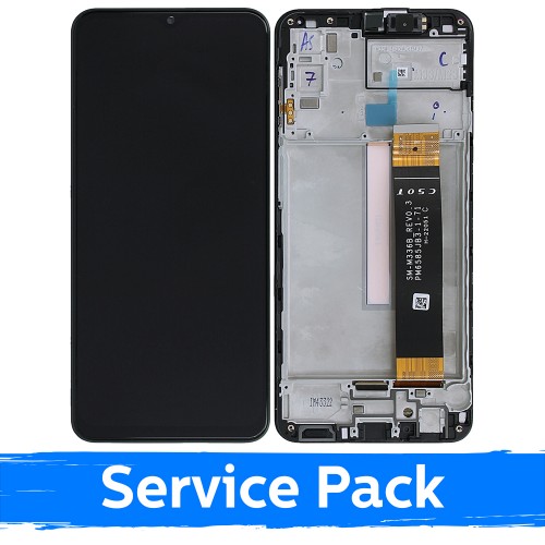 LCD дисплей совместимый с Samsung M236 M23 5G / M336 M33 5G чёрный с рамкой (Service Pack)