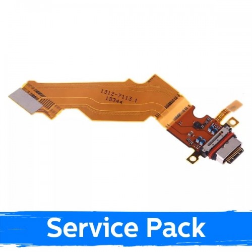 Įkrovimo jungtis skirta Sony Xperia XZ3 su lankstiu kabeliu originali (Service Pack)