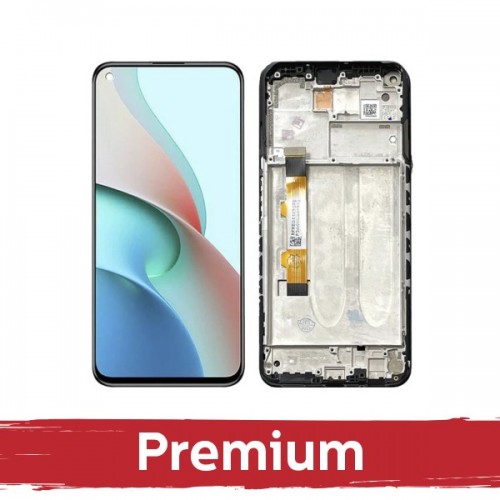 LCD Display Compatible With Xiaomi Redmi Note 9T Black with Frame OEM