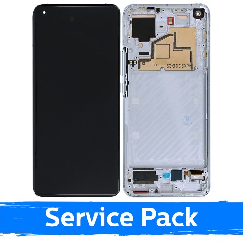 LCD ekranas suderinamas su Xiaomi Mi 11 5G su rėmeliu / Cloud White / (Service Pack)