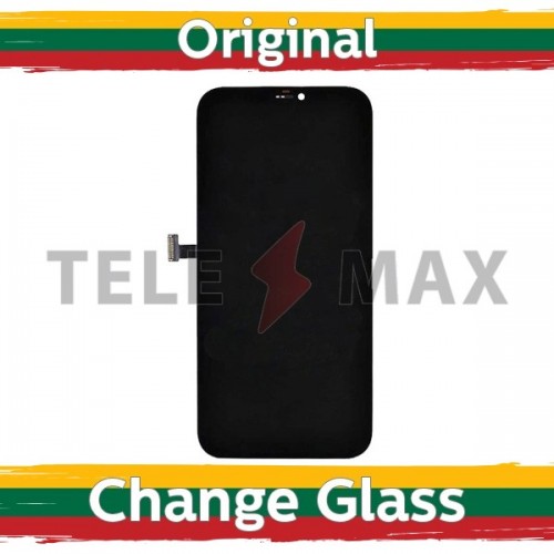 LCD ekranas suderinamas su iPhone 12 Pro Max juodas originalus (atnaujintas: Telemax)