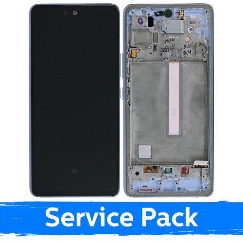LCD дисплей для Samsung A536 A53 5G с рамкой синий (Service Pack)