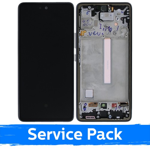 LCD ekranas suderinamas su Samsung A536 A53 5G su rėmeliu / juodas / (Service Pack)