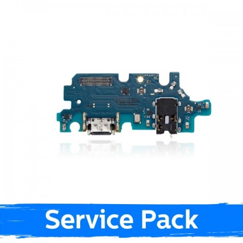 Разъём зарядки для Samsung A135 A13 4G со шлейфом / серебристый (Service Pack)