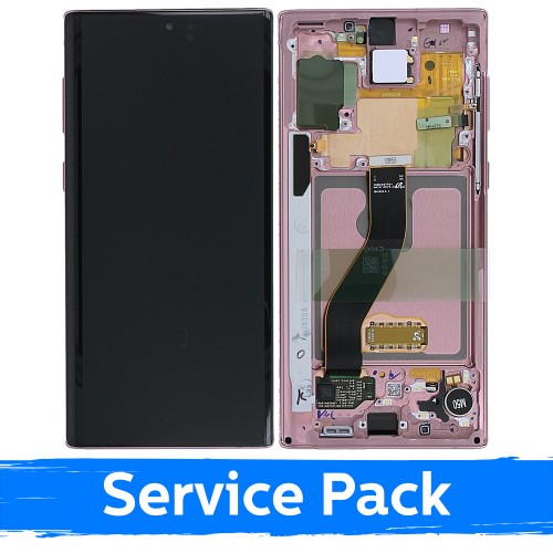 LCD ekranas skirtas Samsung N970 Note 10 su rėmeliu / Aura Glow / (Service Pack)