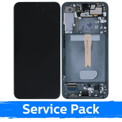 LCD Display Compatible With Samsung S906 S22 Plus With Frame / Green / (Service Pack)