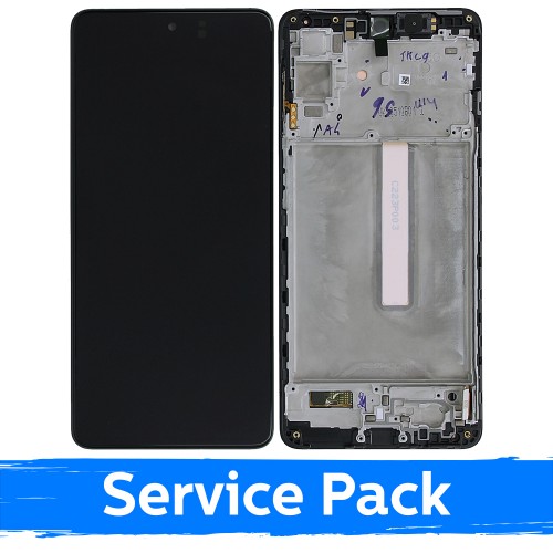 LCD ekranas suderinamas su Samsung M536 M53 5G juodas su rėmu (Service Pack)