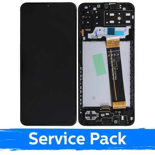 LCD дисплей для Samsung A137 A13 чёрный с рамкой (Service Pack)