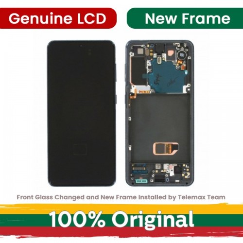 LCD ekranas suderinamas su Samsung G991 S21 su rėmeliu / Phantom Pink / (Atnaujintas: Telemax)