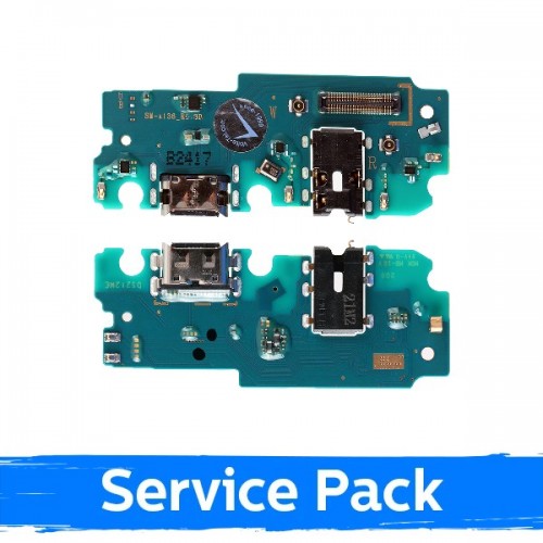 Charging Port Samsung A136 A13 5G With Flex/ Plata (Service Pack)