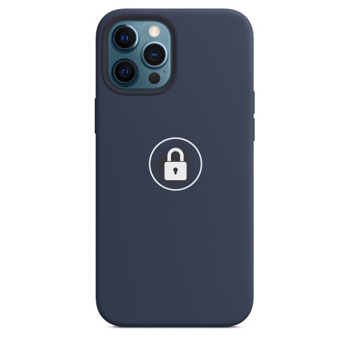 Telefono dėklas Silicone Case v2, skirtas iPhone 12 Pro Max, Deep Navy, pakuotėje