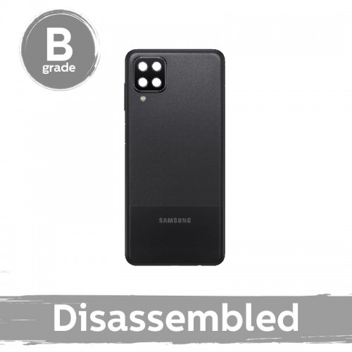 Back Cover Compatible With Samsung A125 A12 / Black / with camera lens 100% original (9/10 disassembled)