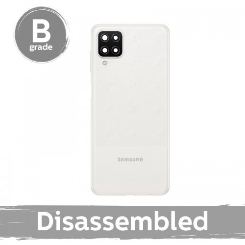 Galinis dangtelis skirtas Samsung A125 A12 / baltas / su kameros lęšiu 100% originalus (9/10 išrinktas)