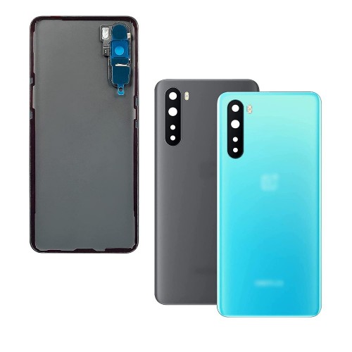 Задняя крышка совместимая с OnePlus Nord Blue Marble (с линзой камеры) HQ