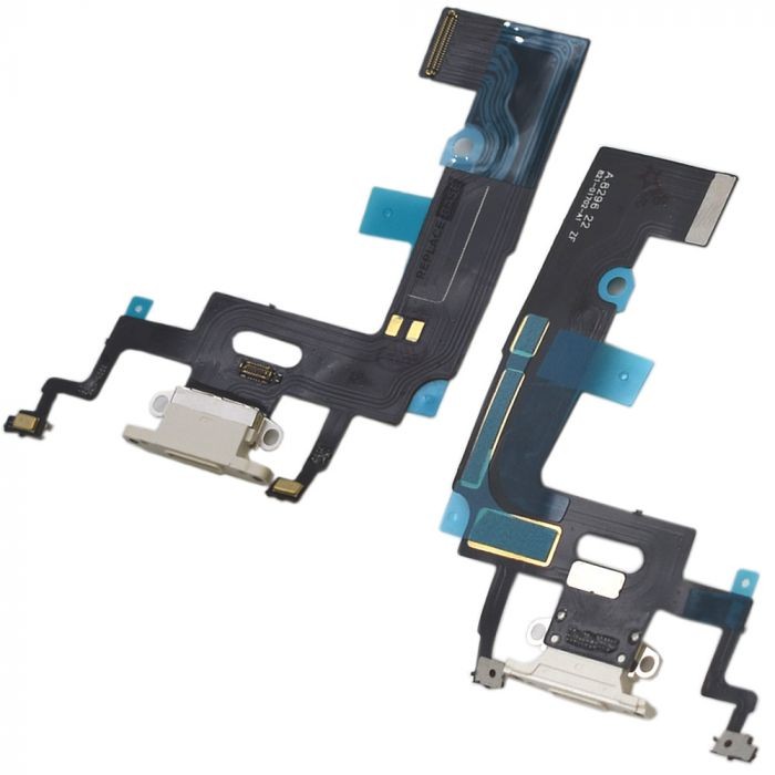Flex skirtas iPhone XR įkrovimo jungties su mikrofonu baltas ORG