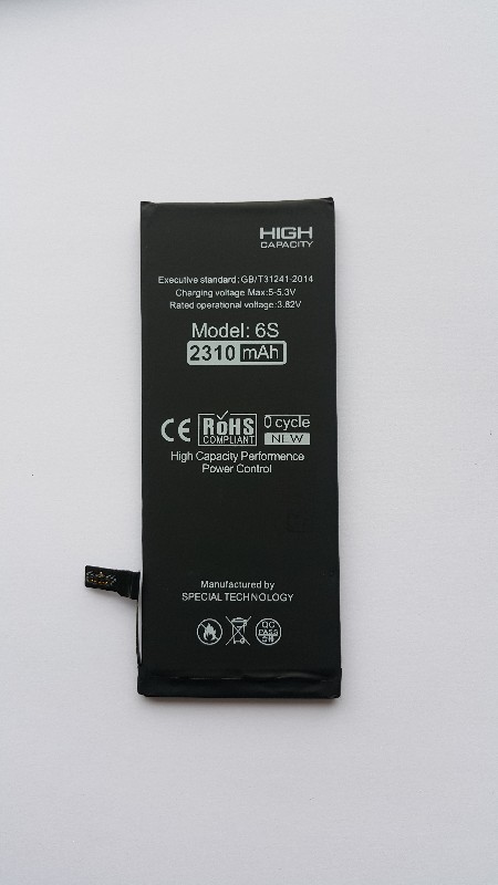 Akumuliatorius "Di-Power" (padidintos talpos) skirtas iPhone 6S 2310mAh