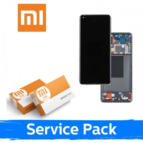 LCD ekranas suderinamas su Xiaomi 12 Lite 5G su rėmeliu / juodas / (Service Pack)