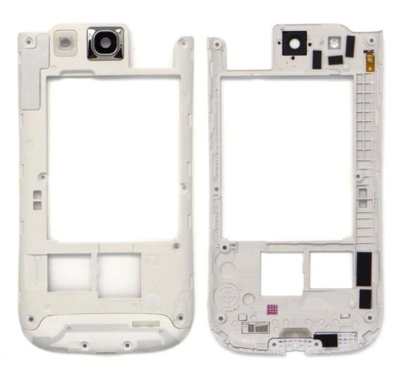 Middle housing Samsung i9300 S3 white ORG