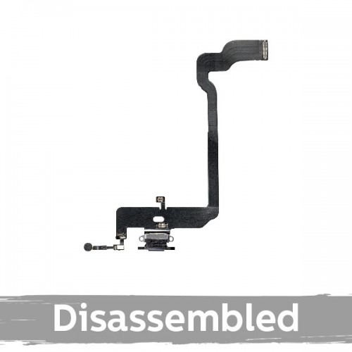 Charging Port Compatible With Apple iPhone Xs Max with Flex Black (Disassembled)