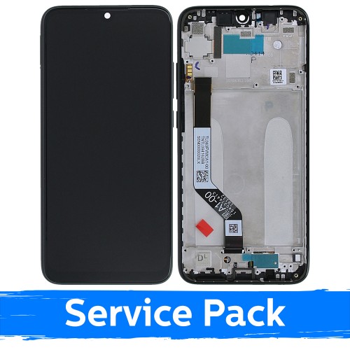 LCD дисплей совместимый с Xiaomi Redmi Note 7 (Note 7 Pro) с рамкой Space Black (Service Pack)