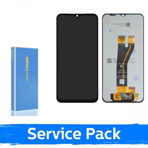 LCD ekranas suderinamas su Samsung A146B A14 5G / A145F A14 4G juodas (Service Pack / Aftermarket)(NF versija)