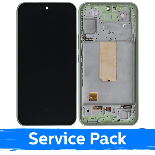 LCD Display Compatible With Samsung A546 A54 5G With Frame / Lime / (Service Pack)
