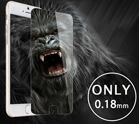 Screen protection glass "Gorilla 0.18mm" Apple iPhone 7 Plus/8 Plus black bulk