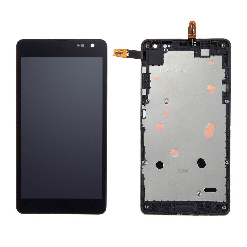 LCD ekranas Microsoft (Nokia) Lumia 535 su jutikliniu ekranu ir rėmeliu juodas originalus 2S (naudotas, B klasė)