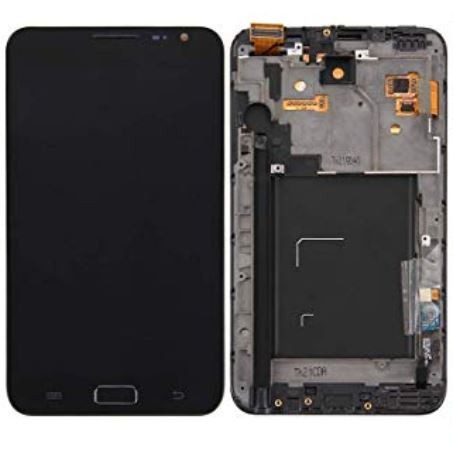 LCD ekranas Samsung N7000 su lietimo ekranu ir rėmeliu juodas originalus (paslaugų paketas)