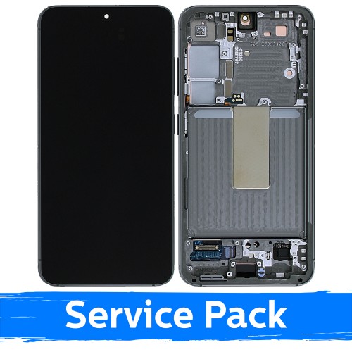 LCD дисплей для Samsung S911 S23 с рамкой зелёный (Service Pack)