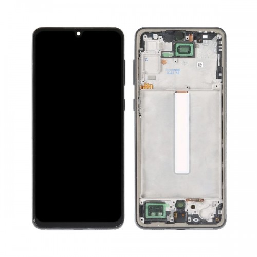 LCD ekranas skirtas Samsung A336 A33 5G su rėmeliu / juodas / HQ