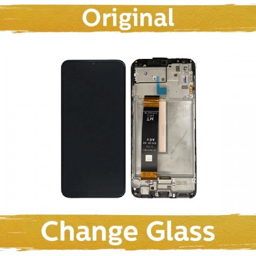 LCD Display Compatible With Samsung M336 M33 5G Black with Frame (Refurbished: China)