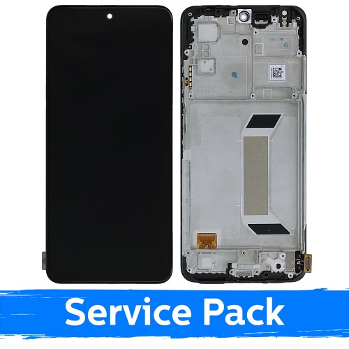 LCD ekranas skirtas Xiaomi Redmi Note 12 5G / Poco X5 5G juodas su rėmeliu (Service Pack)