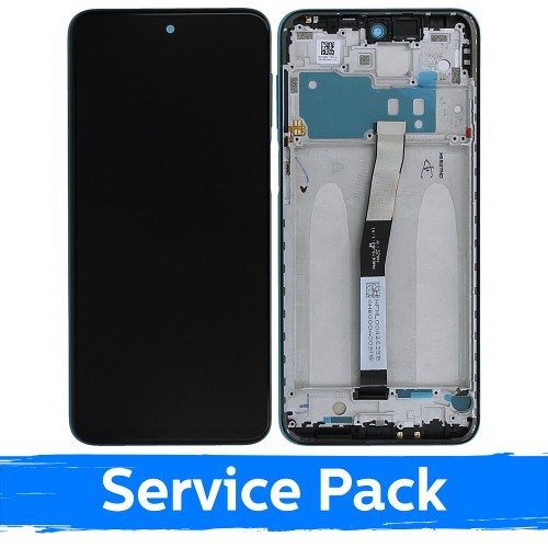 LCD ekranas skirtas Xiaomi Redmi Note 9S (Note 9 Pro) su rėmeliu / Tropical Green / (Service Pack)