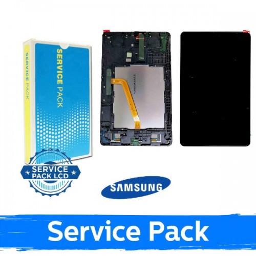 LCD Display Compatible With Samsung T590 / T595 Tab A 10.5&amp;#039;&amp;#039; Black With Frame (Service Pack)