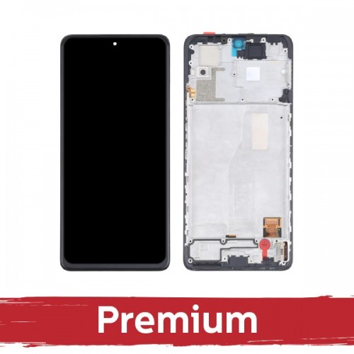 LCD ekranas skirtas Xiaomi Redmi Note 10 Pro juodas su rėmeliu / OEM