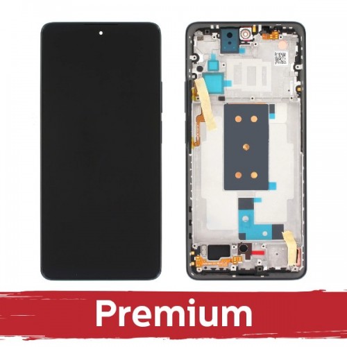 LCD-дисплей совместимый с Xiaomi 11T Pro / 11T (Poco F4 GT) с рамкой / лунный белый / OEM