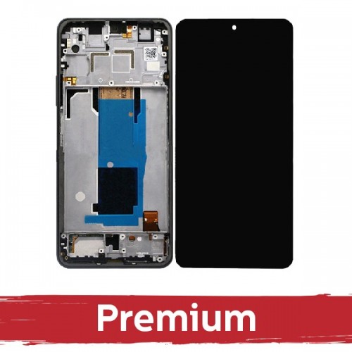 LCD ekranas skirtas Xiaomi Redmi Note 11 Pro / Poco X4 Pro 5G juodas su rėmeliu OEM