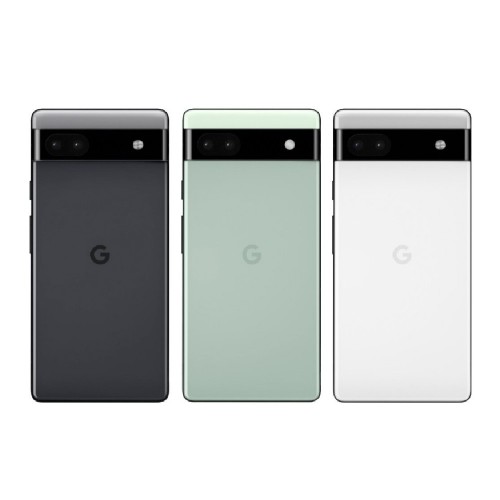 Back Cover Compatible With Google Pixel 6A / Charcoal / (with camera lens) / OEM