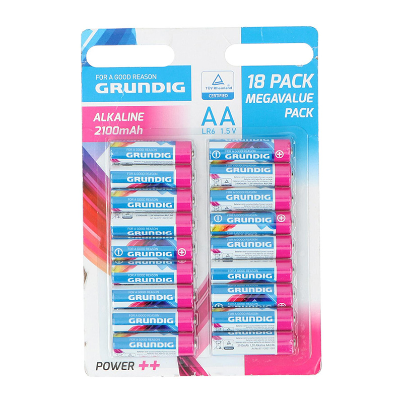 Grundig AA / LR6 1,5 V šarminės baterijos, 18 vnt.