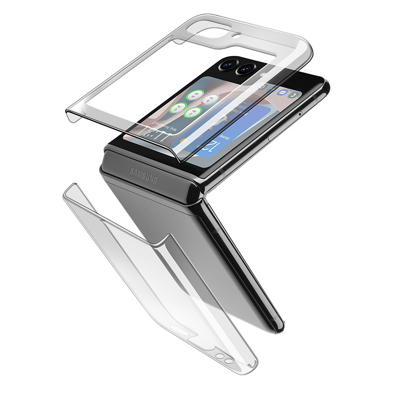 Cellularline Clear Case dėklas, skirtas Samsung Galaxy Z Flip 5, skaidrus