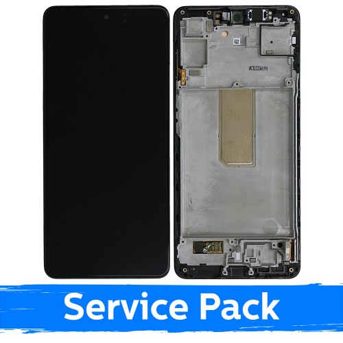 LCD-дисплей совместимый с Samsung M546 M54 5G чёрный с рамкой (Service Pack)