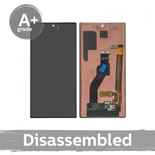 LCD ekranas skirtas Samsung N970 Note 10 su rėmeliu / Aura Black / (10/10 naudotas)
