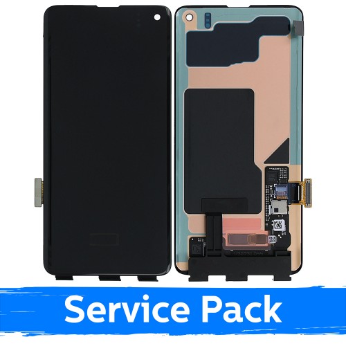 LCD ekranas skirtas Samsung G973 S10 juodas (Service Pack) (NF versija)