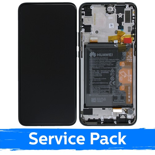 LCD Display Compatible With Huawei P Smart Z With Frame / Midnight Black / (Service Pack)